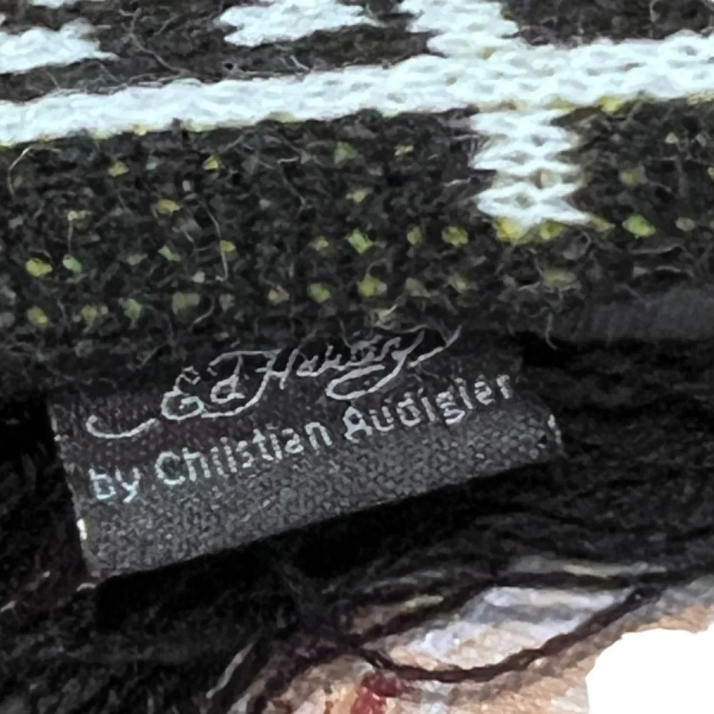 Ed Hardy Christian Audigier Cross Long Fringed Scraf